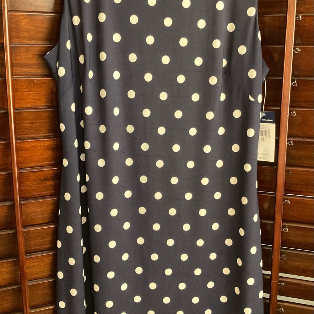 Chaps Polka Dot Dress NWT Size XL